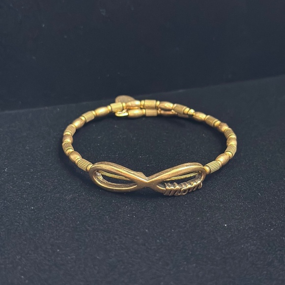 Alex and Ani Mom Infinity Gold Beaded Wrap Bracelet Vintage sixty six - Picture 1 of 3